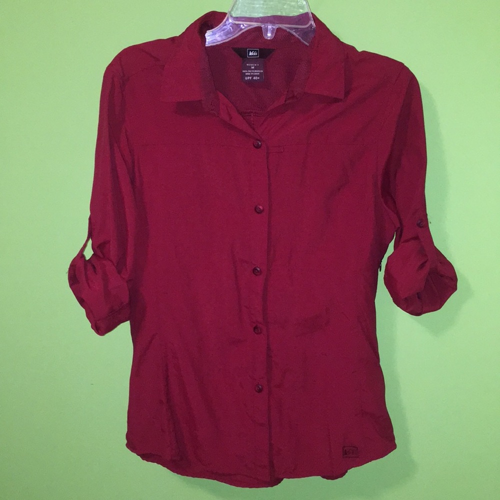 Red REI Outdoor shirt